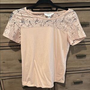 Charming Charlie Pink Lace Top